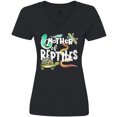 thumbnail image 3 of Inktastic Mother of Reptiles Cute Turtle, Lizards, Snake Women's V-Neck T-Shirt, 3 of 5
