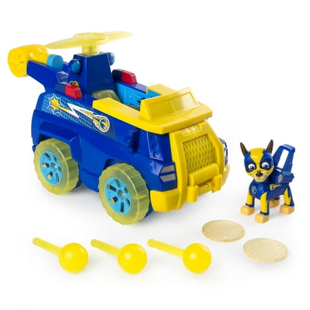 Paw Patrol Mighty Pups Chases Flip Fly 2 In 1 Transforming Vehicle With Launchers Walmart Exclusive For Ages 3 And Up