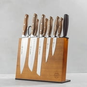 Schmidt Brothers Cutlery 14-Piece Acacia Forged Stainless Steel Knife Block Set, Acacia Wood Handle
