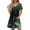 Green, variant on Yotami Floral Summer Dress for Women with Pocket Short Sleeve Midi Dress Boho V-Neck Dress for Daily