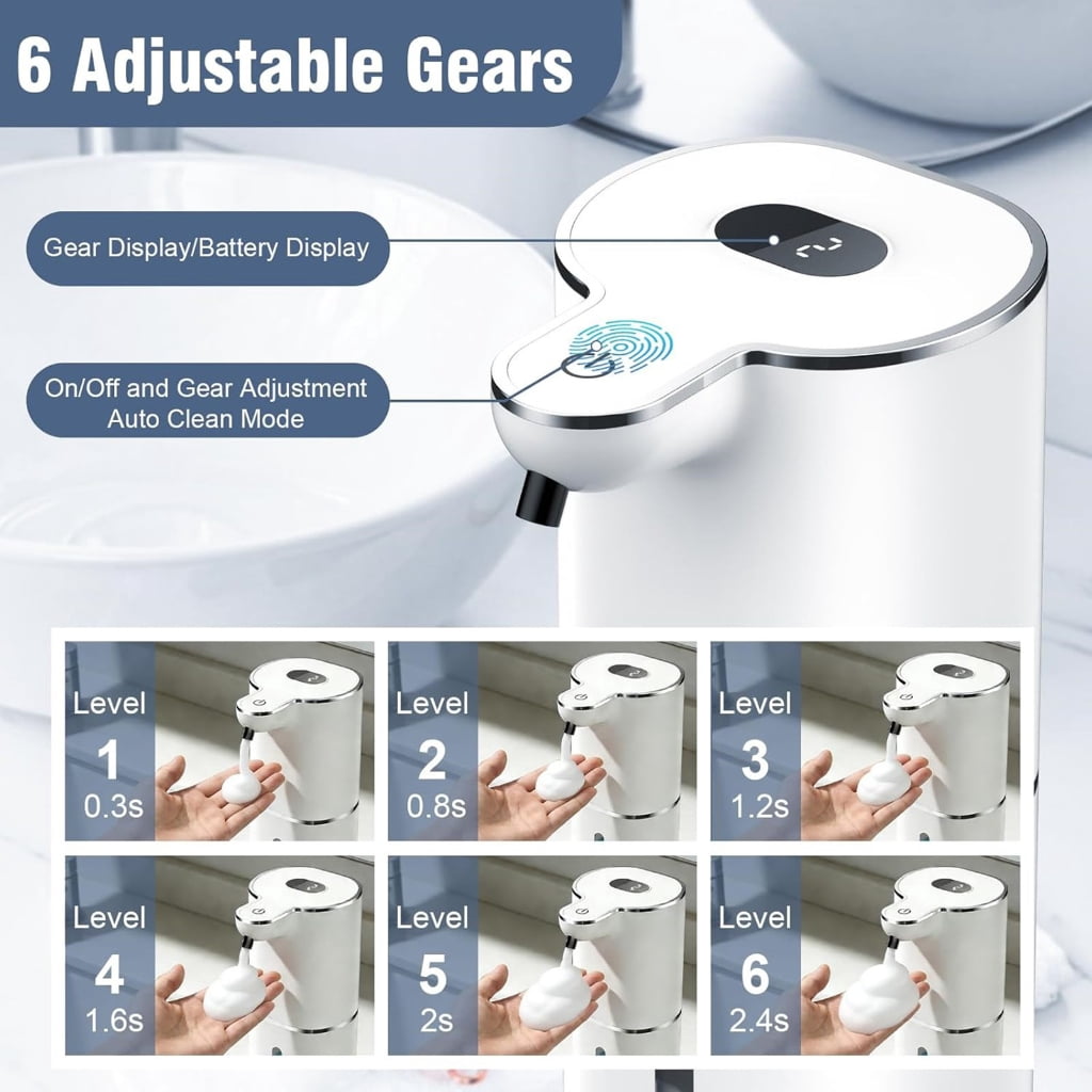 Contactless Hand Soap Foam Dispenser Rechargeable Automatic Foaming Soap Dispenser Automatic Induction Foam Hand Washer