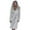 Gray, variant on Women's Hooded Fleece Robe, Plush Fleece Long Bath Robe with Hood, Soft Warm SPA Bathrobe - Light Blue S