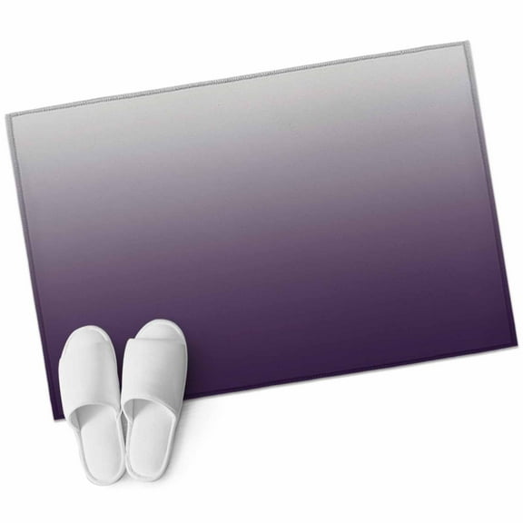 Grey Purple, Bathroom Mat 2x3 FT, Non Slip Small Kitchen Mat, Gradient Ombre Modern Abstract Color Art Washable Soft Backed Front Door Throw Rug Non-Shedding Indoor Outdoor Doormat for Entryway Sink