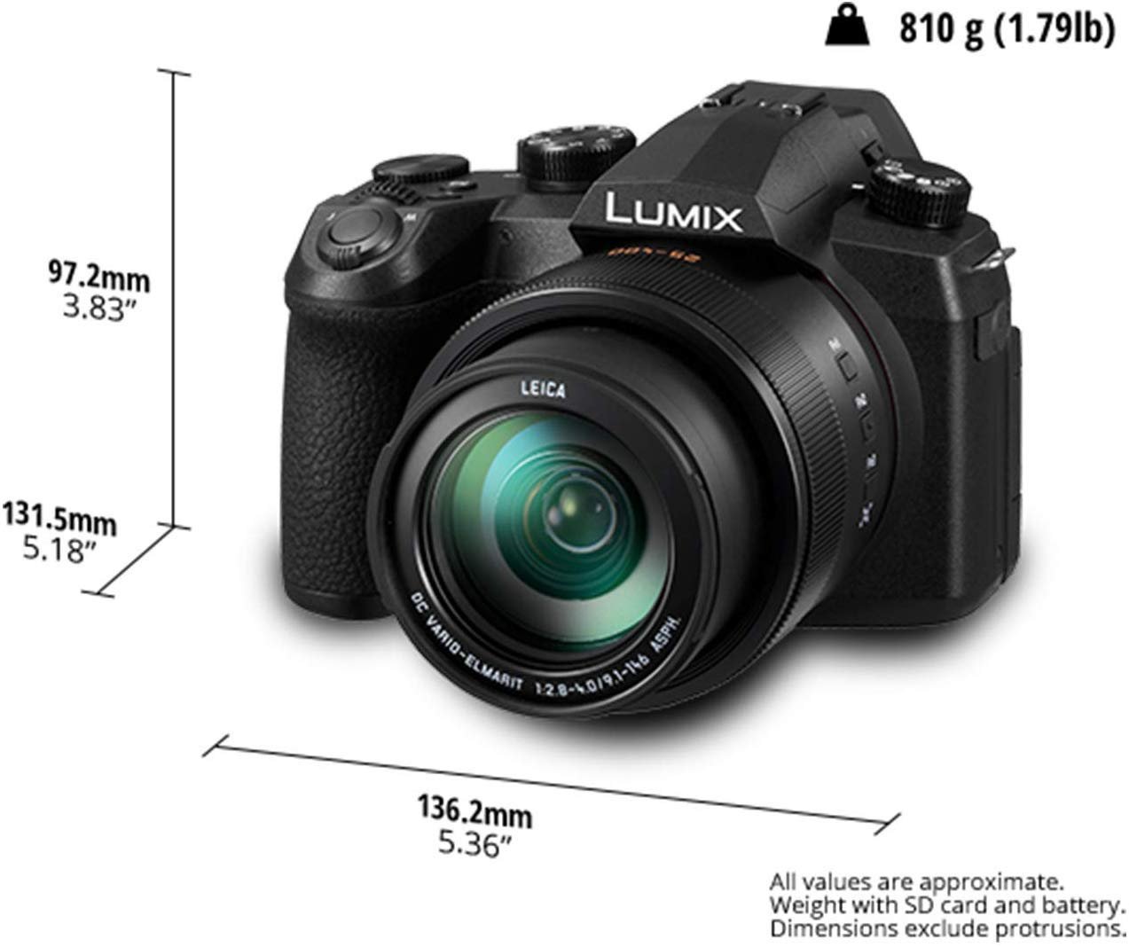 PANASONIC LUMIX FZ1000 II 20.1MP Digital Camera, 16x 25400mm LEICA DC