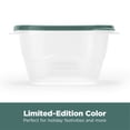 thumbnail image 2 of Rubbermaid TakeAlongs Clear Food Storage Container with Lid, 5.2 Cup, Green, Pack of 4, 2 of 6