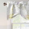 thumbnail image 4 of Coastal Tie Up Valance Curtains for Windows, Kitchen Curtains Window Treatments, Yellow-green Ocean Coral Starfish Jellyfish Short Window Shades Valances for Bedroom Bathroom Cafe 42"x18", 4 of 8