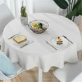 thumbnail image 2 of Cotton Linen Solid Color Tablecloth Round Simple Style Table Cover for Kitchen Dining Tabletop Linen Decor, 2 of 5