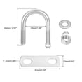 thumbnail image 2 of Round U-Bolts, 6 Sets 33mm(1.3") Inner Width 64mm Length M10 304 Stainless Steel U Clamp Bolt with Nuts and Plates, 2 of 5