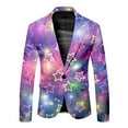 thumbnail image 4 of Men's Carnival Print Two Piece Suit – Slim Fit Blazer and Pants in L-3XL, Colorful Printed Stage Performer Outfit for Events and Festivals, 4 of 5
