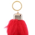 thumbnail image 4 of Bolso de mano con borla de pelo de conejo hecho a mano llavero de coche llavero encanto 11 colores Yinane  La imitación de pelo de conejo llavero, 4 of 7