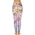 thumbnail image 2 of Kuromi And My Melody High Waisted Leggings for Women, Yoga Pants with Pockets, Soft Athletic Tummy Control Pants for Running Yoga Workout, 2 of 5