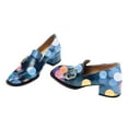 thumbnail image 3 of YDN Women Square Toe Strap Buckle Loafers Slip On Block Low Heel Pumps Retro Daily Wear Shoes Size 7.5 Blue Circle Print, 3 of 4
