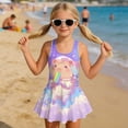 thumbnail image 3 of Uourmeti Cartoon Astronaut Hamster Swim Dress for Girls Quick Dry Skirted One-Piece Swimsuit with Built-In Liner Perfect for Beach Pool Vacations, 3 of 8