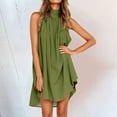 thumbnail image 2 of Vestido largo informal sin mangas con abertura para mujer: vestido largo de verano para la playa, corte A plisado, tallas S-XXL, 2 of 5