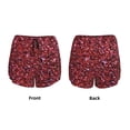 thumbnail image 3 of Susaid Red Glitter Print Women's High Waisted Running Shorts Quick Dry Athletic Gym Track Workout Shorts Zip Pocket-XX-Large, 3 of 7
