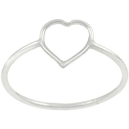 Brinley Co. Heart Cutout Ring in Sterling Silver