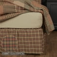 thumbnail image 4 of VHC Brands Crosswoods Plaid Cotton Primitive Split Corners Gathered Queen Bed Skirt, Natural Tan, 4 of 4