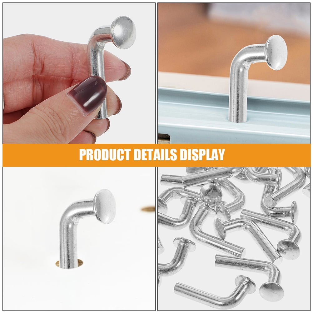 LOLIPPYY 100Pcs Plated Silver Heavy Duty Pallet Rack Safety Clip J Bolt Drop Pin with Easy Installation
