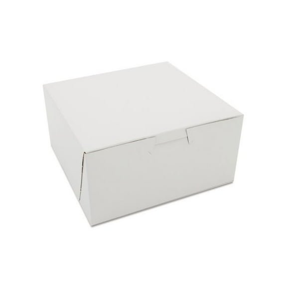 SCT White One-Piece Non-Window Bakery Boxes, 6 x 6 x 3, White, Paper, 250/Carton