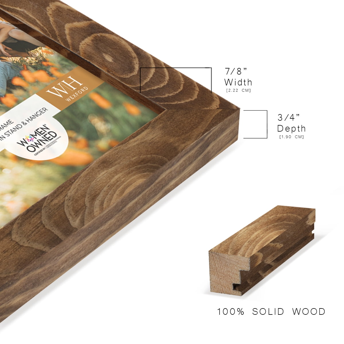 Woodgrain 8 in. x 10 in. Walnut Picture Frame