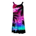 thumbnail image 5 of YANHAIGONG Summer Dresses for Women 2025 Casual Plus Size, Sexy Summer Floral Printed Mini Dress Trendy Ruched Flowy Floral Swing Beach Dress Spaghetti Strap Sleeveless Tank Sun Dress, 5 of 6