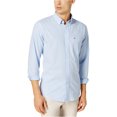 thumbnail image 1 of Tommy Hilfiger Camisa abotonada con rayas en contraste para hombre, Azul, XX-Large, 1 of 1