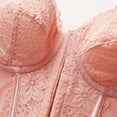 thumbnail image 7 of Aihuaihua Y2k Lace Mesh Corset Top Women Lace up Strappy Boned Bustier Cami Tank Tops Streetwear Pink L, 7 of 7