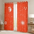thumbnail image 2 of jejeloiu Galaxy Nebula Blackout Curtains Set of 2 (52x84 Each),Fantasy Constellation Theme Window Curtains,Orange White Curtains and Drapes For Teens,Ultra Soft Home Decor, 2 of 6