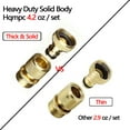 thumbnail image 3 of Quick Connect Solid Brass Garden Hose Fittings - 3/4 inch GHT Water Hose Connectors (Set of 2), 3 of 7