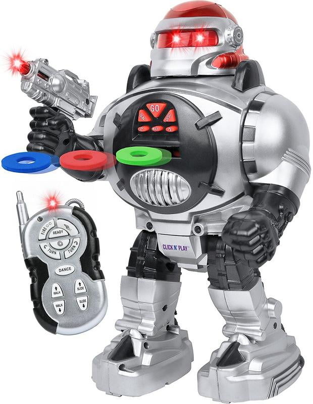 Rc Robot Talking Fires Shooter Disc Dances Music Radio Remote Controlled Robot 