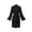 Black, variant on Women's Fashion Solid Color Mesh See Through Pajamas Robe Robe Long
