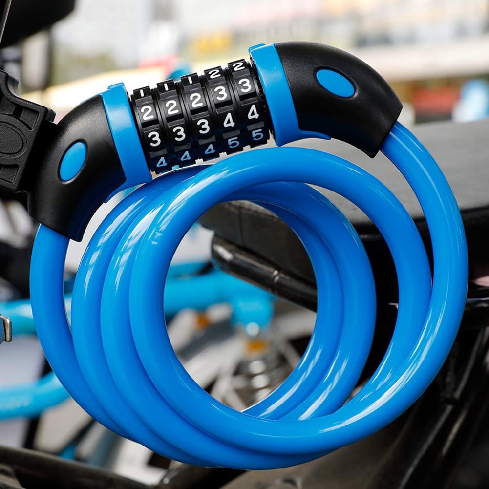 AYYUFE High Security Anti-Theft 5 Digit Combination Steel Wire Bike Motorbike Code Lock
