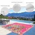thumbnail image 3 of Pink Spring Easter Outdoor Rug for Patio/Deck/Porch, Non-Slip Large Area Rug 3 x 5 Ft, Bunny Eggs Floral Botanical Indoor Outdoor Rugs Washable Area Rugs, Reversible Camping Rug Carpet Runner, 3 of 8