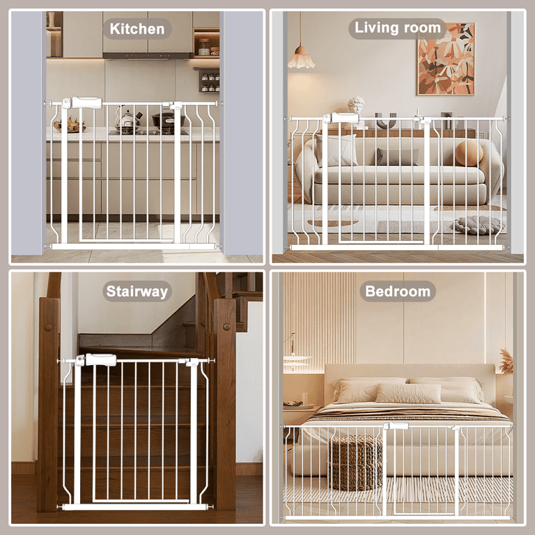 Fairy Baby Safety Gate, Extra Wide Stair Solid