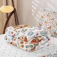 thumbnail image 5 of Manfei Boho Dachshund Zipper Twin Comforter Sets with Fitted Sheet and 2 Pillowcases, Retro Garden Bloom Zipper Bedding Set, Beige White, Reversible, 4 Pieces, 5 of 7