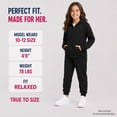 thumbnail image 6 of Real Love Girls Jogger Set Lightweight Fleece Zip Up Hoodie Sweatshirt and Sweatpants 2 Piece, 6 of 7