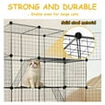 thumbnail image 6 of Tohu 3-Tier Cat Cage Indoor Enclosure DIY Cat Playpen Catio Detachable Metal Wire Kennels 43Lx19Wx43H Crate Large Exercise Place Ideal for 1-2 Cats, Black, 6 of 8