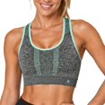 thumbnail image 2 of VBEWZET Women Racerback Sports Bra Breathable Mesh Comfort Stretchy Workout Athletic Brassiere Green XL, 2 of 4