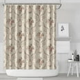 thumbnail image 2 of Floral Shower Curtain Watercolor Botanical Bathroom Decor Rustic Flower Design Fabric Bath Curtain for Tub Country Style Home Accessories with Hooks，84x72in(210x180cm), 2 of 5