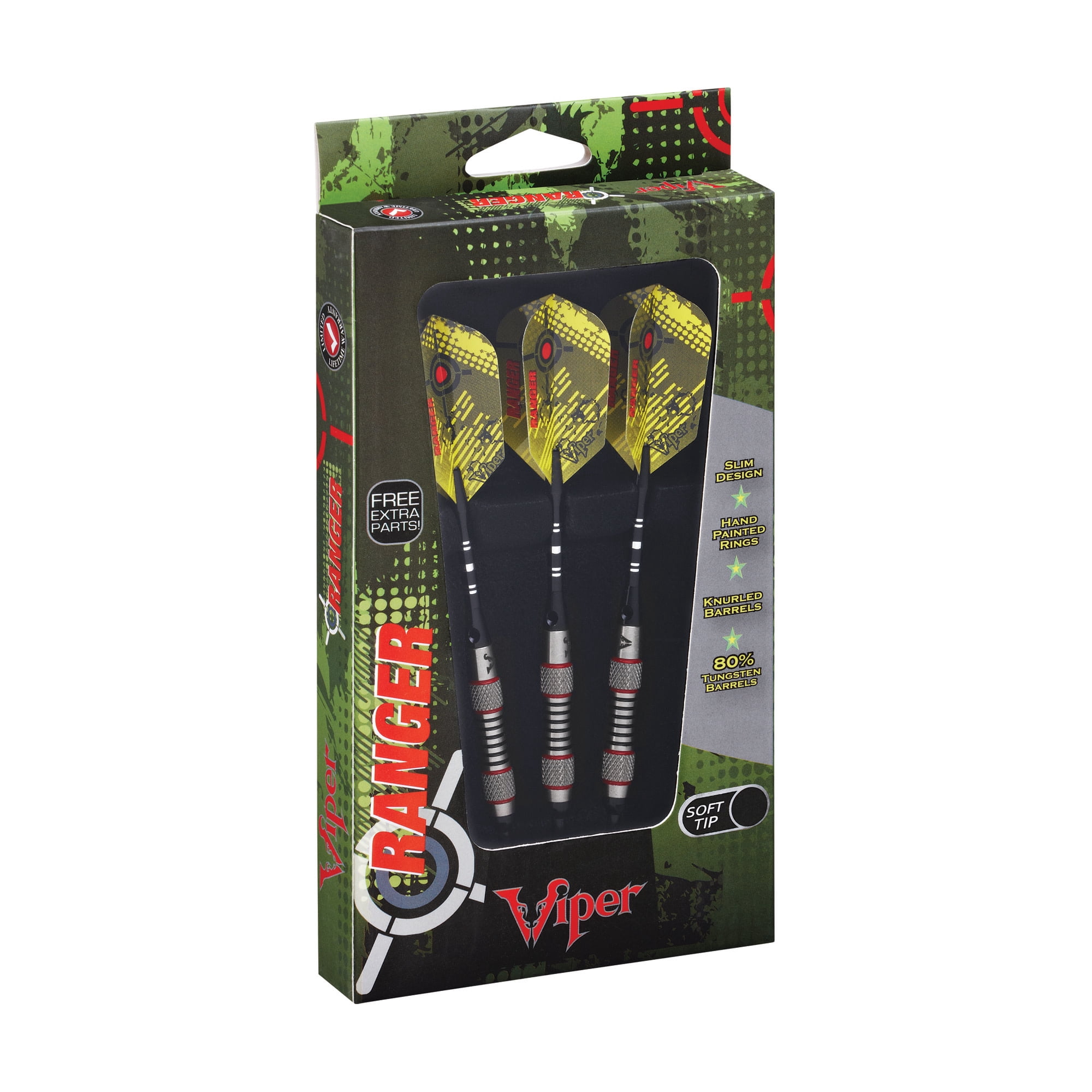 Viper Ranger 80% Tungsten Professional Soft Tip Dart Set, 18 Grams
