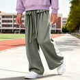 thumbnail image 5 of LvhaoGJOB Kids' Casual Pants - Soft, Elastic Waist & Pockets - Army Green 9-10 Years, 5 of 5