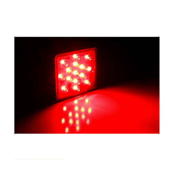 2X Red 15 LED 2 Inch Trailer Truck Hitch Tow Haul Receiver Cover Brake Light with Pin 12V