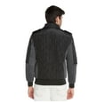 thumbnail image 6 of 9 Crowns Men's Slim Fit Removable Hood Quilted Jacket (Style C - Black, Medium), 6 of 7