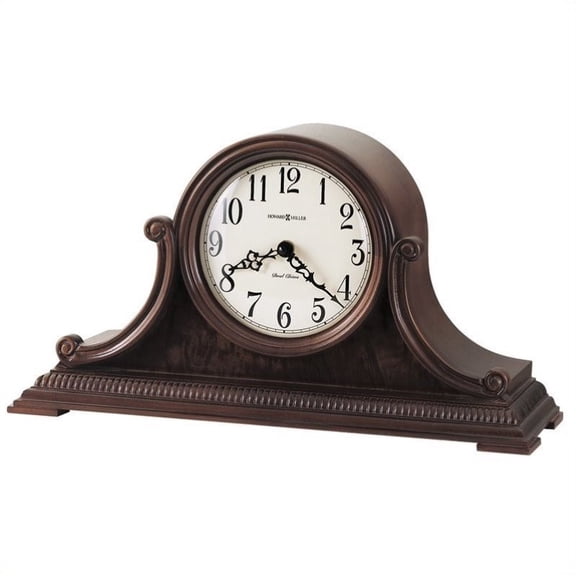 Howard Miller Albright Mantel Clock 635-114 Windsor Cherry with Quartz & Dual-Chime Movement