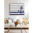thumbnail image 4 of Anchor Gray Wall Art for Living Room,Canvas Picture Wall Decor for Bathroom Bedroom,Modern Navy Blue White Striped Nautical Painting Artwork for Office Kitchen Hallway Dining Room Home Decor 16"x20", 4 of 8