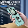 thumbnail image 2 of ChicShell Magnetic Case For Samsung Galaxy Z Flip 6,[Military Grade Drop Tested][Built in Kickstand] Slim Phone Case For Samsung Galaxy Z Flip 6, Green, 2 of 9