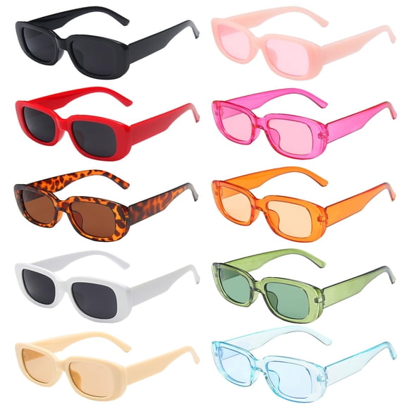 Gafas de sol SUNOVELTIES rectangulares paquete de 10 para mujer y hombre