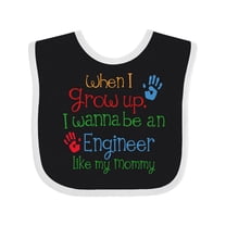Inktastic Engineer Like Mommy Boys or Girls Baby Bib