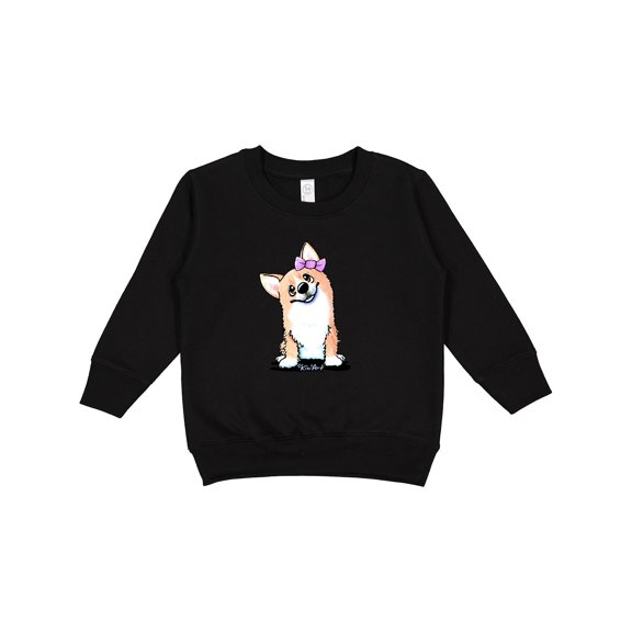 Inktastic Corgi Puppy Girl Toddler Sweatshirt