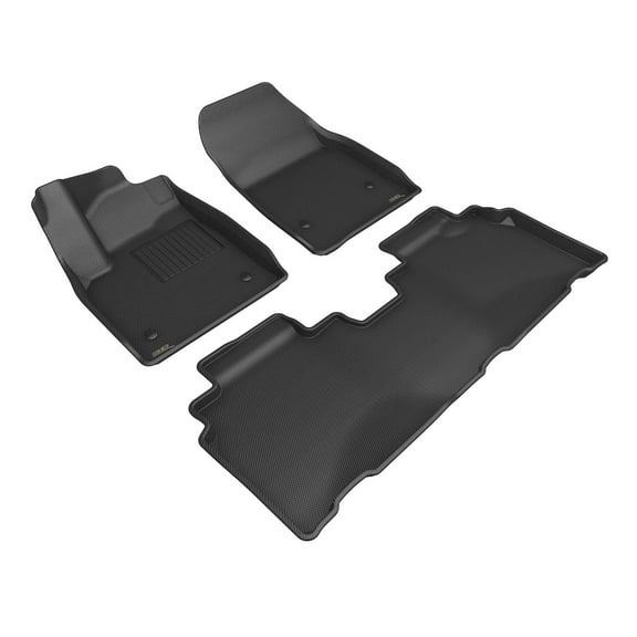 3D MAXpider Custom Fit Kagu Floor Mat (Black) Compatible with Cadillac Lyriq 2023-2024 - Full Set